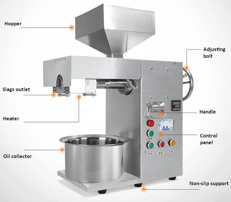 oil press machine structure 